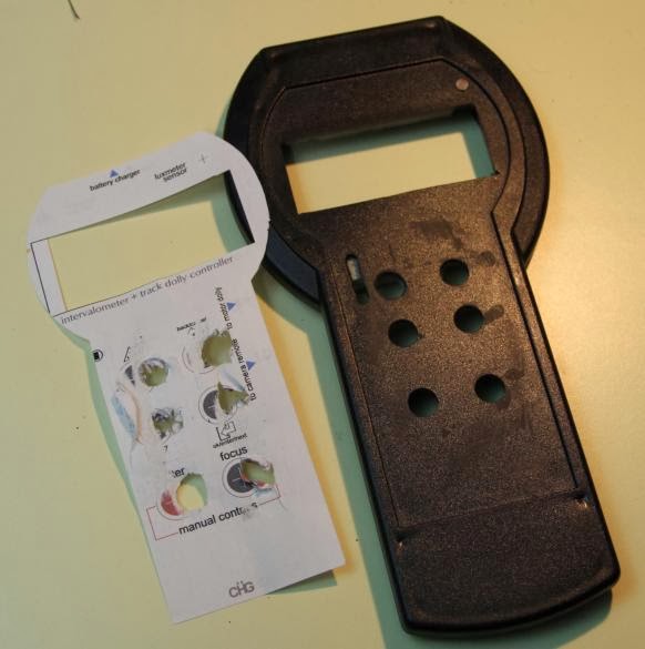 Drilled the bores to accomodate the display and push buttons