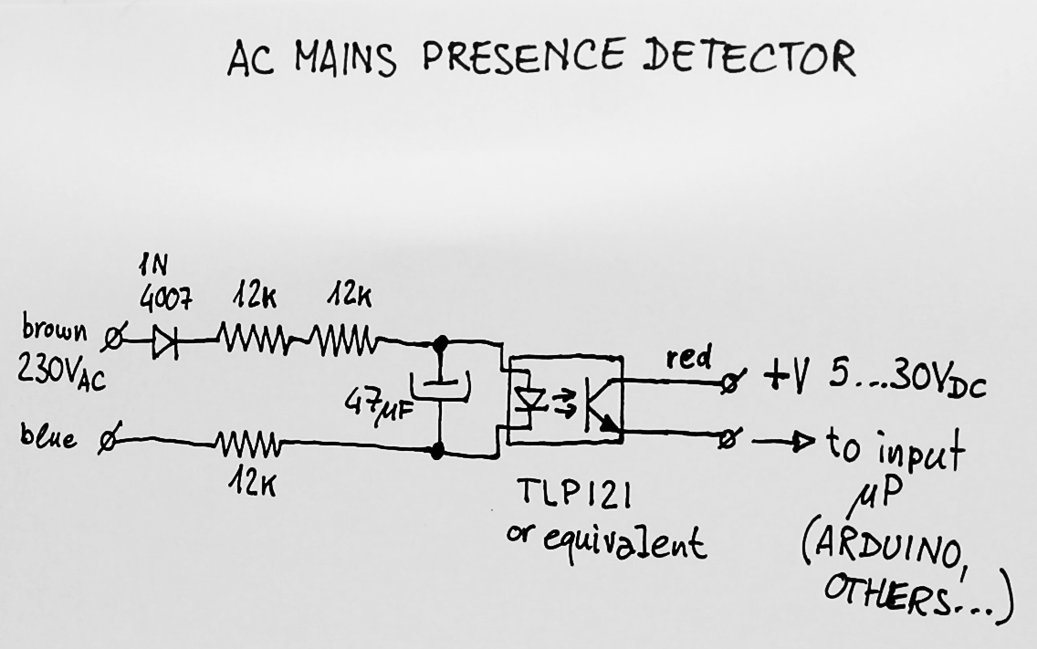 Schematic of the Mains Detector