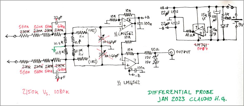 schematic differential probe