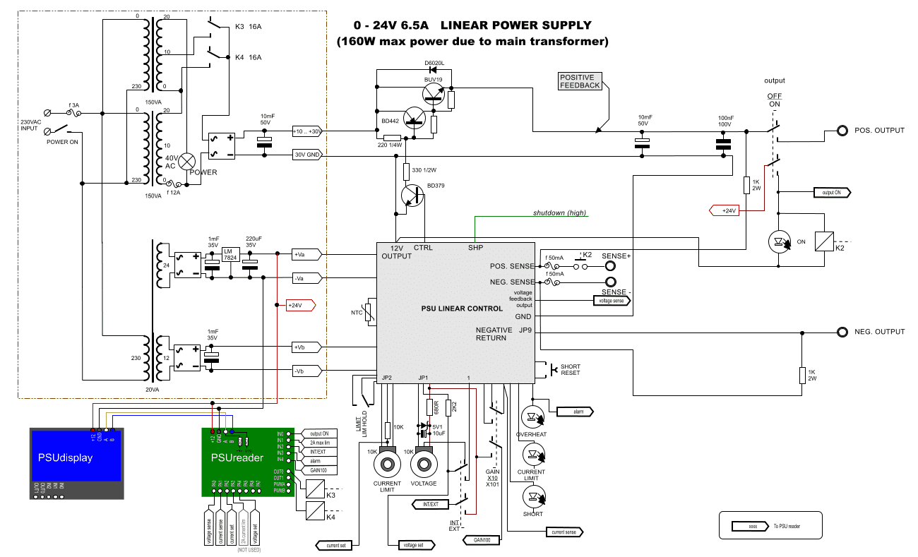 Schematic 24V Linear PSU
