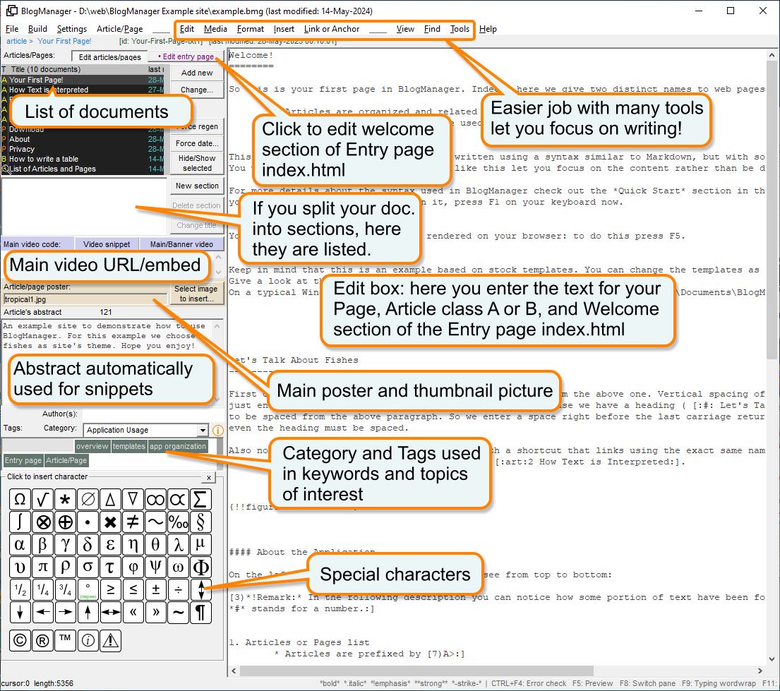 BlogManager screenshot